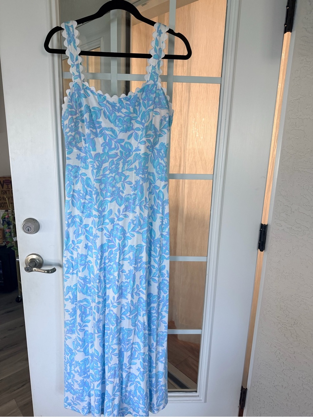 LILLY PULITZER SIZE LARGE DWYER MIDI DRESS *SIMPLY THE ZEST* JACARANDA BLUE - Picture 4 of 9